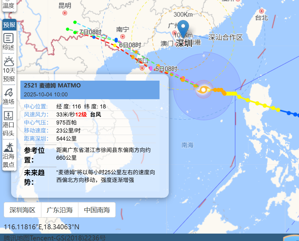 8级阵风+暴雨！深圳台风蓝色预警信号发布！