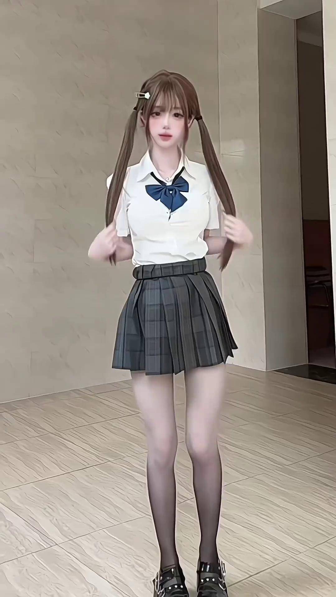 ppap魔性卡点舞 jk制服 双马尾 你的jk女孩 大长腿 真的会有人不喜欢