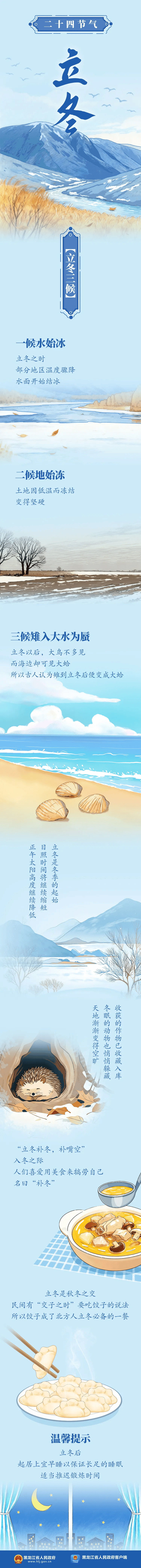 手绘二十四节气:今日立冬