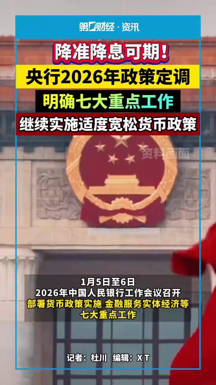 降准降息可期！央行2026年政策定调，明确七大重点工作，继续实施适度宽松货币政策_搜狐网