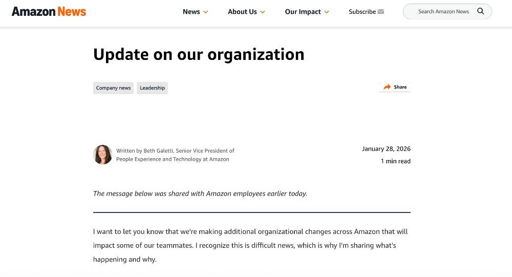 突发!亚马逊裁员16000人,网友曝北京裁员50%,整组被“一锅端”