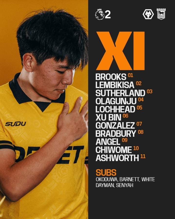 留洋首秀！徐彬打满全场！狼队U21遭逆转