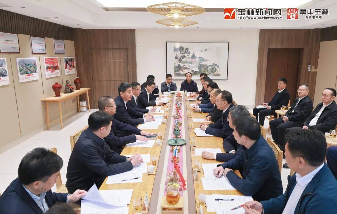 王琛与中国农垦、中建广西、中开丝路负责人座谈_玉林_发展_温正存