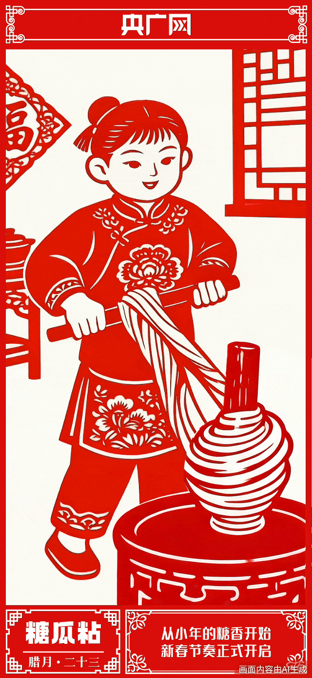 小年至,糖瓜甜,祭灶纳福万事全