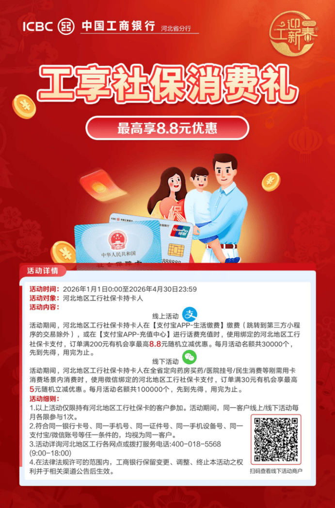 秦皇岛市2026年社会保障卡“一卡通”第一季度惠民服务活动(一)_发卡_银行_内容