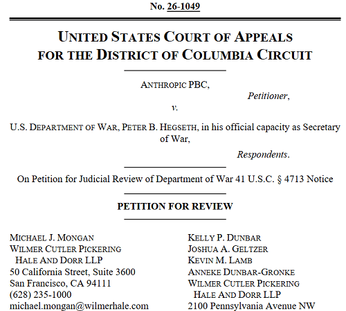 突发！Anthropic起诉美国政府，指控特朗普“越权封杀”