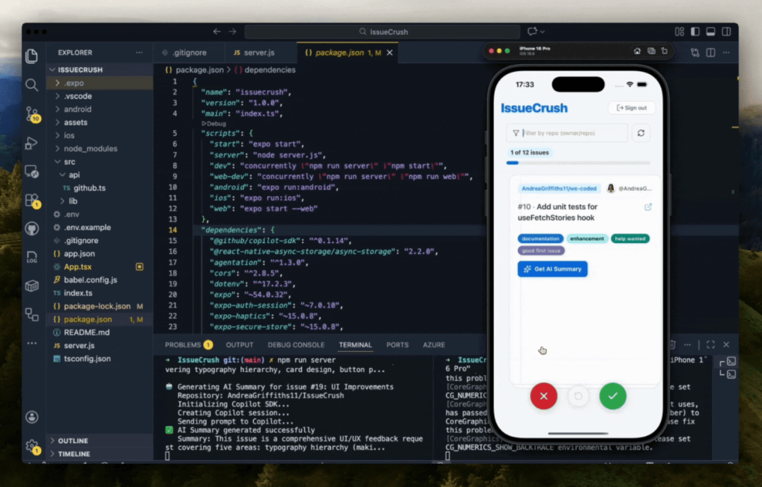 技术速递｜使用 Copilot SDK 构建 AI 驱动的 GitHub Issue 分类系统_issue_React_应用