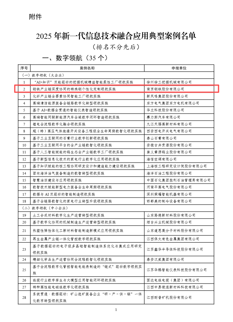 100个！工信部公示2025年新一代信息技术融合应用典型案例名单_工业_数字