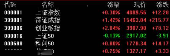 创业板指涨超2%，培育钻石、PCB概念等板块涨幅居前