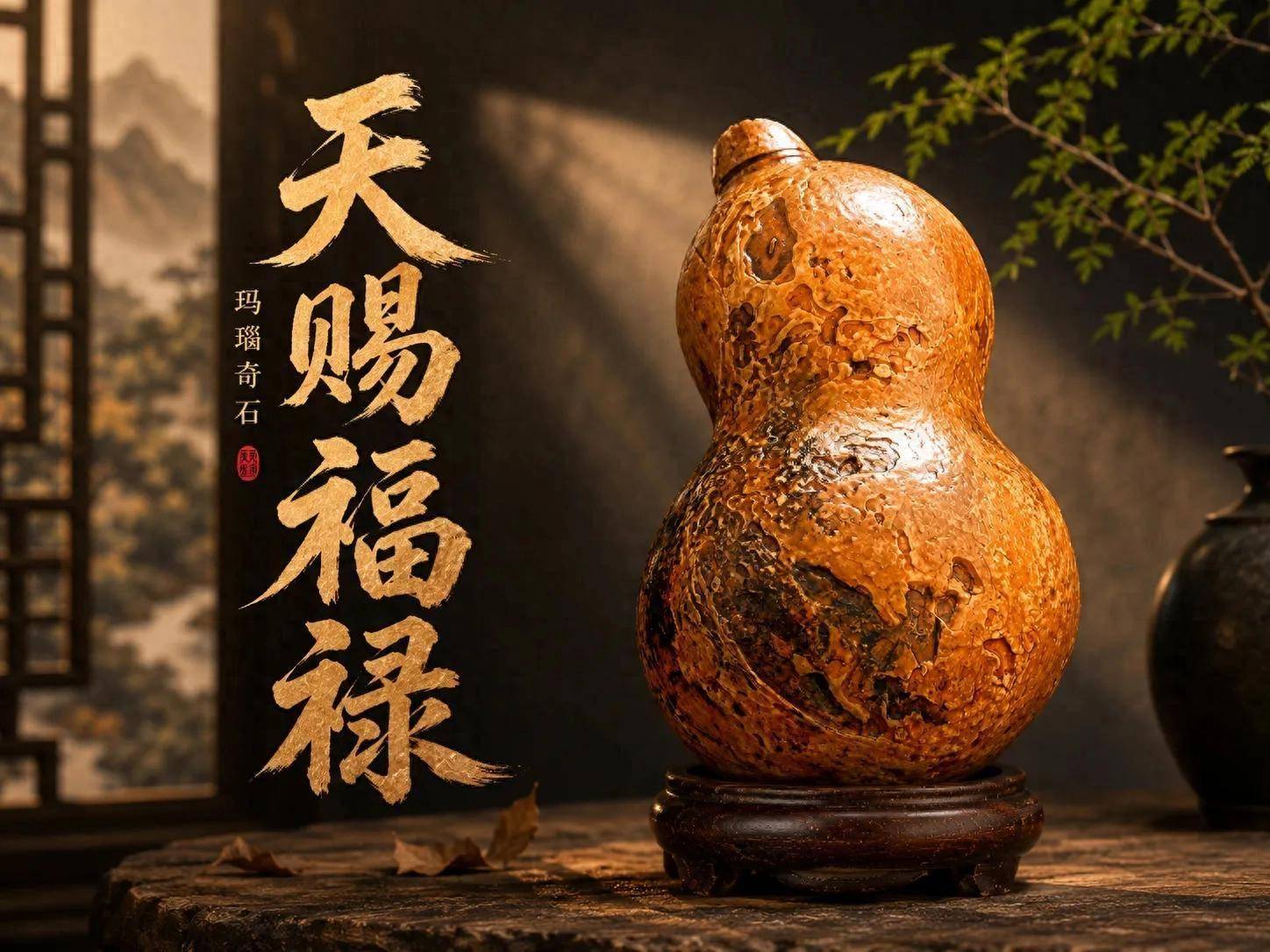 一眼福禄｜天然玛瑙葫芦