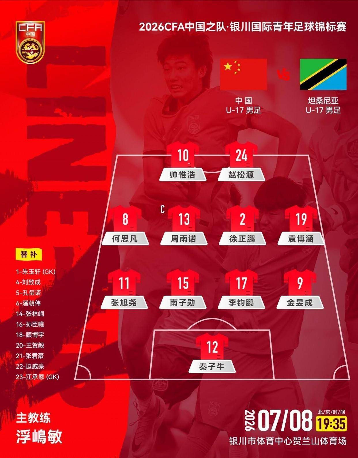 全场被压制！U17国足0