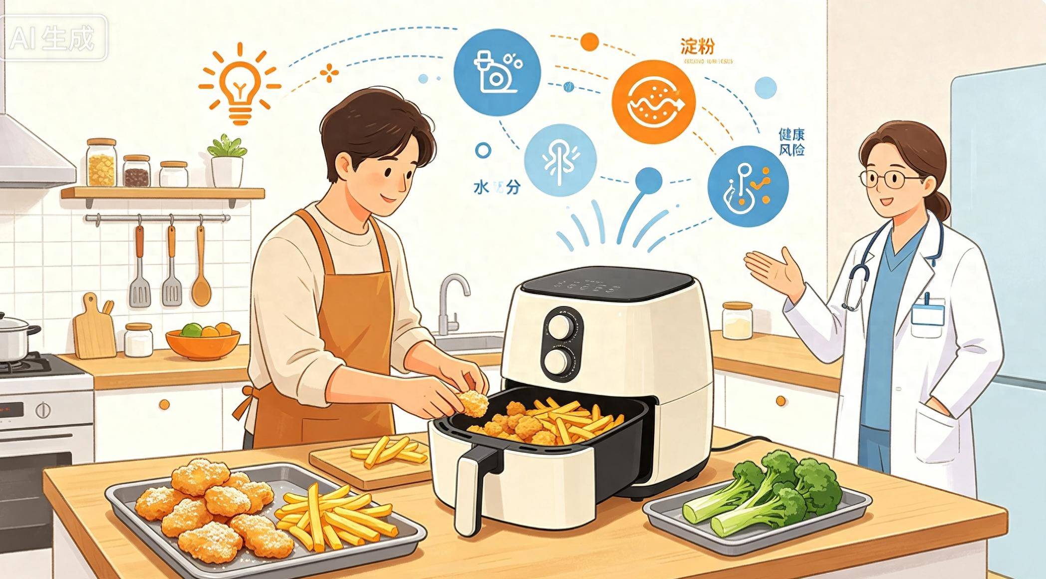 空气炸锅炸裹淀粉或水分大的食物会致癌？真相是……