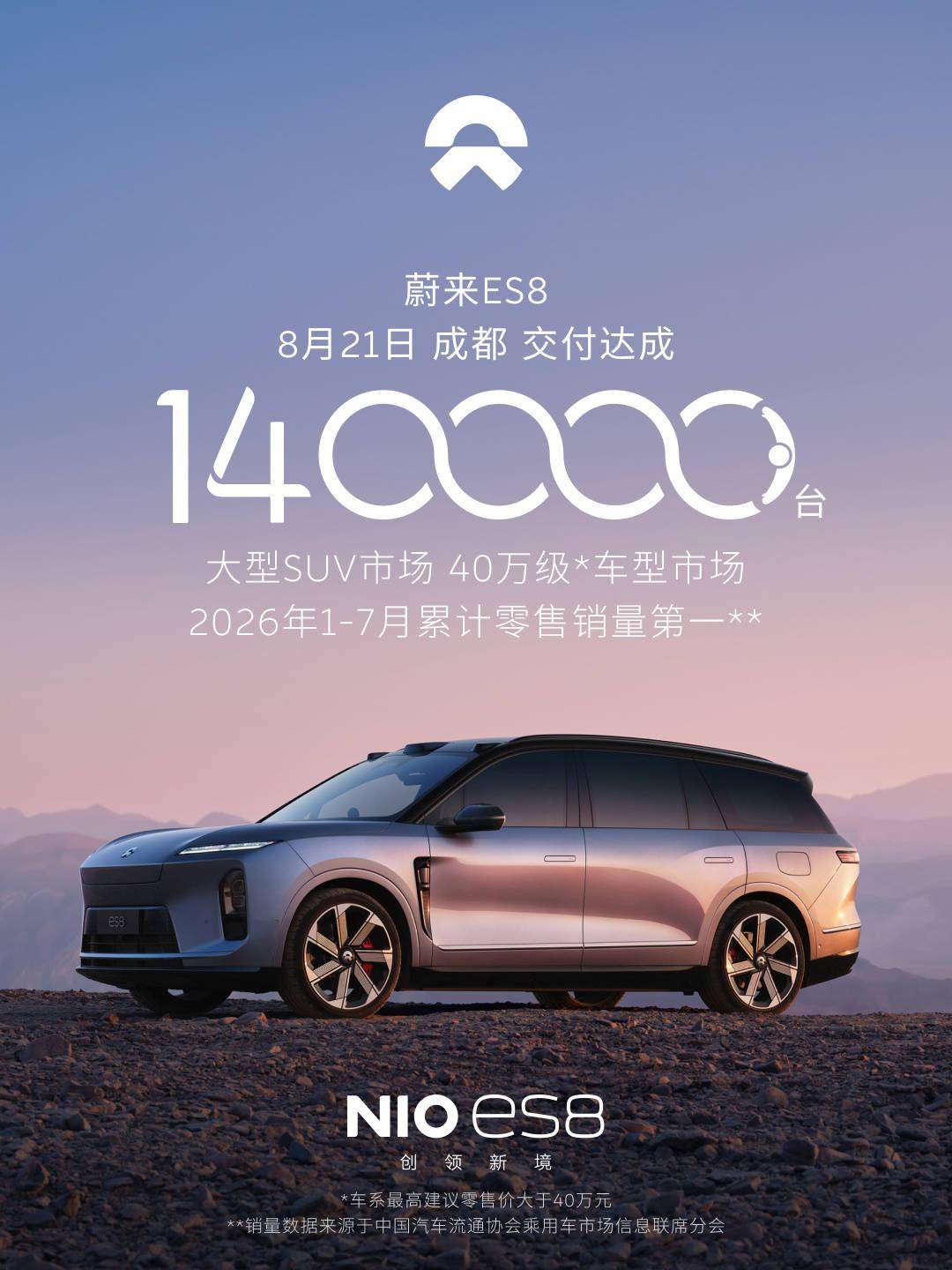 历时335天，蔚来ES8累计完成14万台新车交付_搜狐汽车_搜狐网