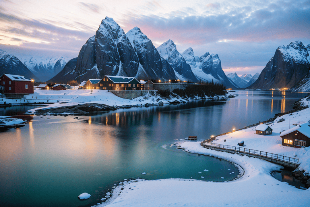 北欧的冰雪秘境——挪威罗弗敦群岛的极光与渔村风光-华闻时空