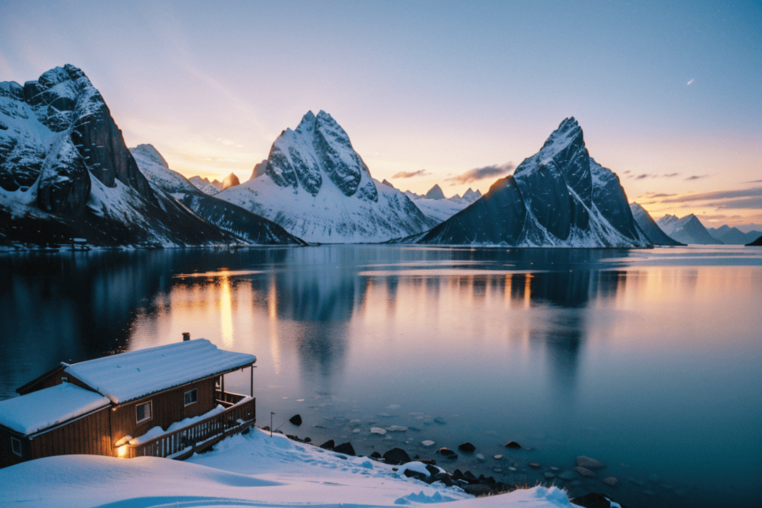 图片[2]-北欧的冰雪秘境——挪威罗弗敦群岛的极光与渔村风光-华闻时空